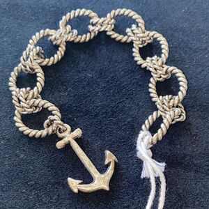 Kiel James Patrick Anchor ‘Silver Sea’ Bracelet